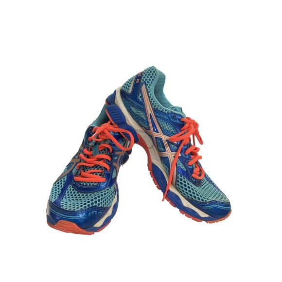 Asics T3C5N Gel-Cumulus 15 Womens Size 9 Blue Orange  Mesh Running sneaker Shoes - Picture 1 of 8